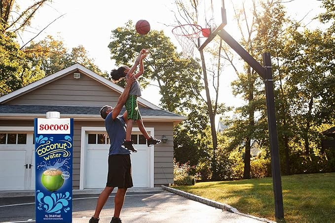 SOCOCO 100% Pure Coconut Water | Natural Electrolytes | Vital Nutrients | Refreshing 33.8 Oz (Pack of 6)