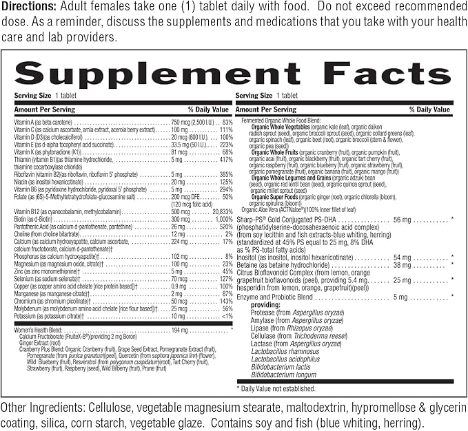 Country Life CORE Daily-1 for Women 50+ Multivitamin - Formulated for Women Over 50 Complete Daily Nutrition with Women's Health Blend Coenzymated B Vitamins Probiotics and Digestive Enzymes