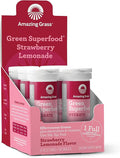Amazing Grass Electrolyte Tablets Fizzy Greens Water Flavoring Tablet with Vitamins Hydrate Strawberry Lemonade 10 Count (Pack of 6) (Packaging May Vary)