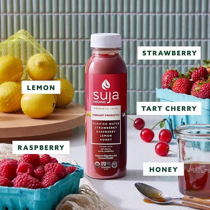 Suja Organic Gut Health Shots and Juice Variety Pack | 10 Digestion Shots and 6 Vibrant Probiotic Juices | Plant-Based &amp Gluten Free (2 fl oz Shots/Pack of 10 12 fl oz Juices/Pack of 6)