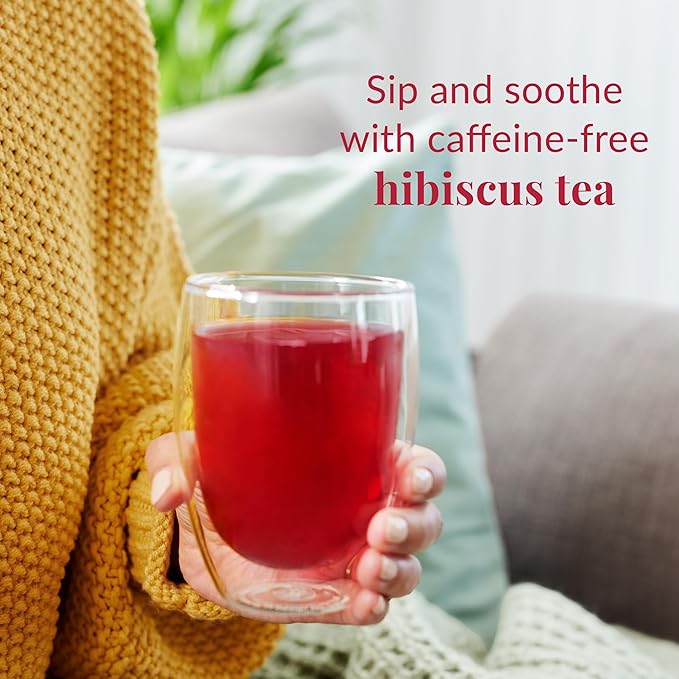 The Republic of Tea Hibiscus Blueberry Superflower Herbal Tea 250 Tea Bag Bulk