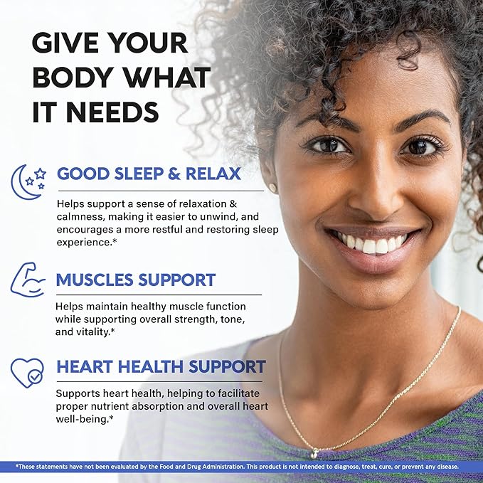 Magnesium Glycinate 500 mg - Chelated Supplement - High Absorption Form of Magnesium - Support for Sleep Muscle &amp Heart Health - Made in USA Lab Tested &amp Non-GMO - 180 Capsules