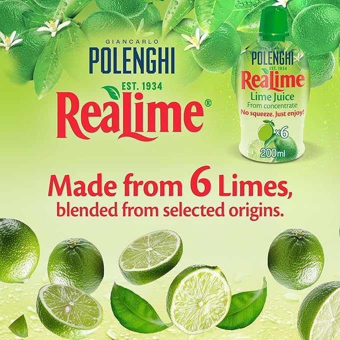 Polenghi Lazy Lime Lime Juice 15 x 200ml