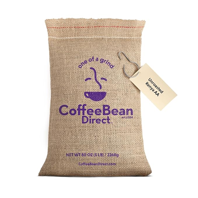 Coffee Bean Direct Unroasted Kenya AA 5 Pound (Pack of 1)