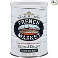 French Market Coffee &amp Chicory Restaurant Blend Medium-Dark Roast Ground Coffee 12oz Can (Pack of 3)