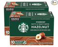 Starbucks Flavored Coffee K-Cup Pods Hazelnut Flavored Coffee Made without Artificial Flavors Keurig Genuine K-Cup Pods 10 CT K-Cups/Box (Pack of 2 Boxes)