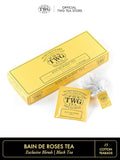 TWG Tea | Bain de Roses Tea | Black Tea | Rosebuds &amp Rose Petals | 15 Hand Sewn Cotton Teabags | Gift Set