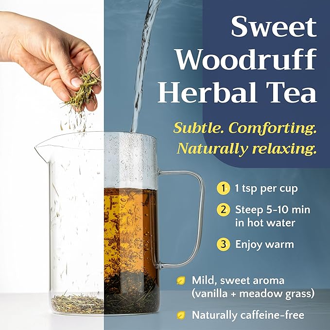 Sweet Woodruff Herb Tea - Natural Galium Odoratum - Dried Cut and Sifted Herbs Bulk 1 lb (16oz)