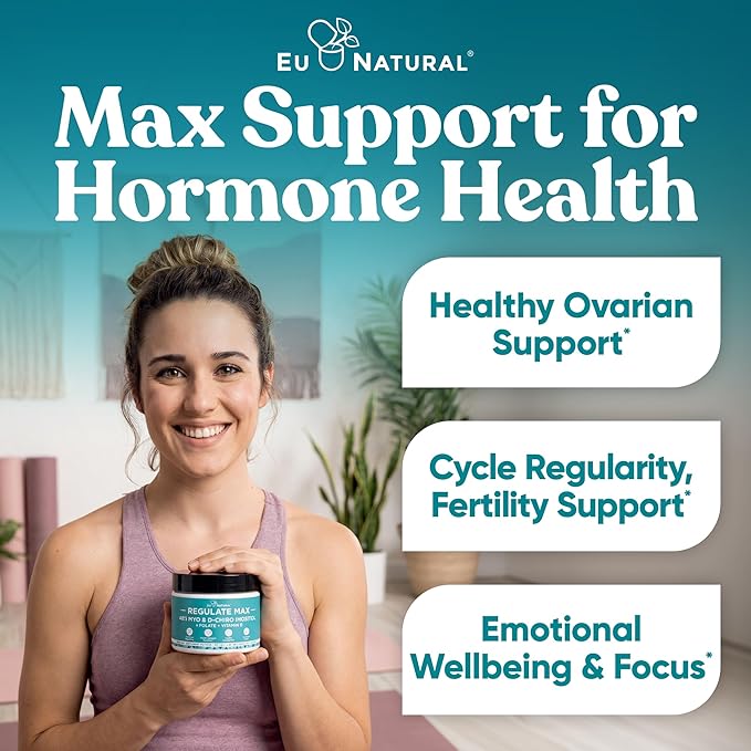 Move &amp Glow Collagen Pills and Regulate MAX Powder Bundle - Vegetarian Collagen Support for Skin Joints + Myo-Inositol D-Chiro Inositol for Hormone Balance - 60 Capsules + 60 Servings Powder
