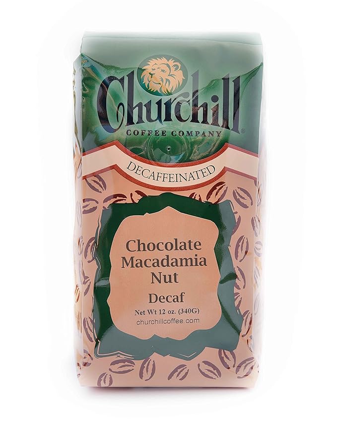 Churchill Coffee Chocolate Macadamia Nut 12 oz - Ground (Decaf)