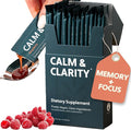 ELVD Calm &amp Clarity Daily Brain Supplements for Memory and Focus &amp Mental Clarity – No-Pill Fast-Acting Liquid Gel with Ashwagandha L-Theanine &amp Taurine – Vegan Gluten-free Non-Drowsy