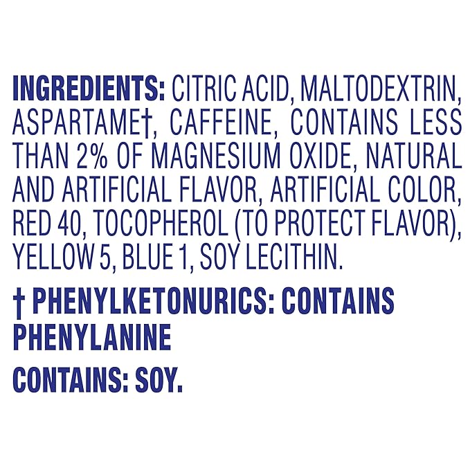 Crystal Light Wild Strawberry Artificially Flavored Powdered Drink Mix with Caffeine 72 ct Pack 12 Canisters of 6 Pitcher Packets