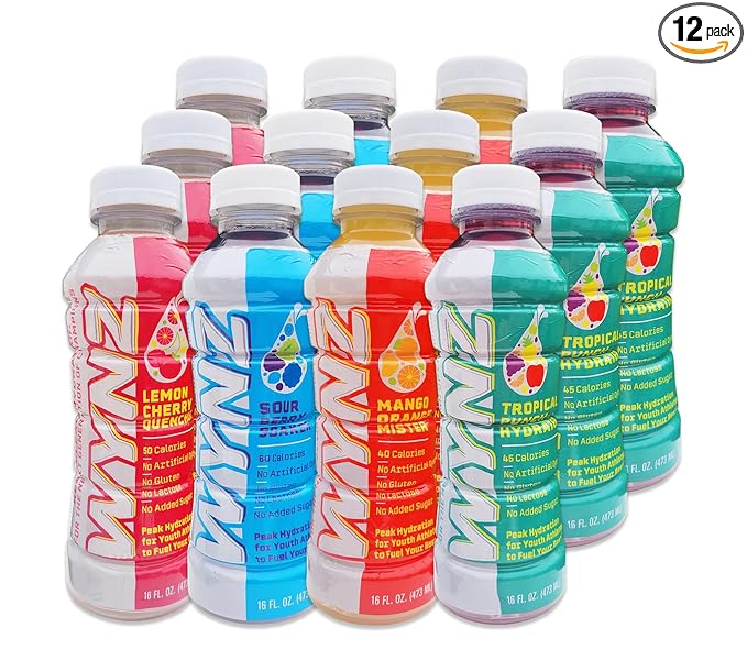 Wynz Youth Hydration Sports Drinks - (16oz) Variety 12 Pack