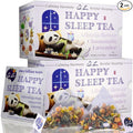 2 Pack of Dr. Lu’s Happy Sleep Tea | 100% Natural Calming Herbal Tea | Traditional Nighttime Relaxation Blend with Chamomile Lavender Lemon Balm &amp More Herbs