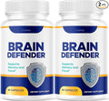 (2 Pack) Brain Defender - Official Brain Defender Supplement Advanced Pills Natural Brain and Memory Support Brain Defender Health &amp Wellness Multivitamin 120 Capsules for 2 Months