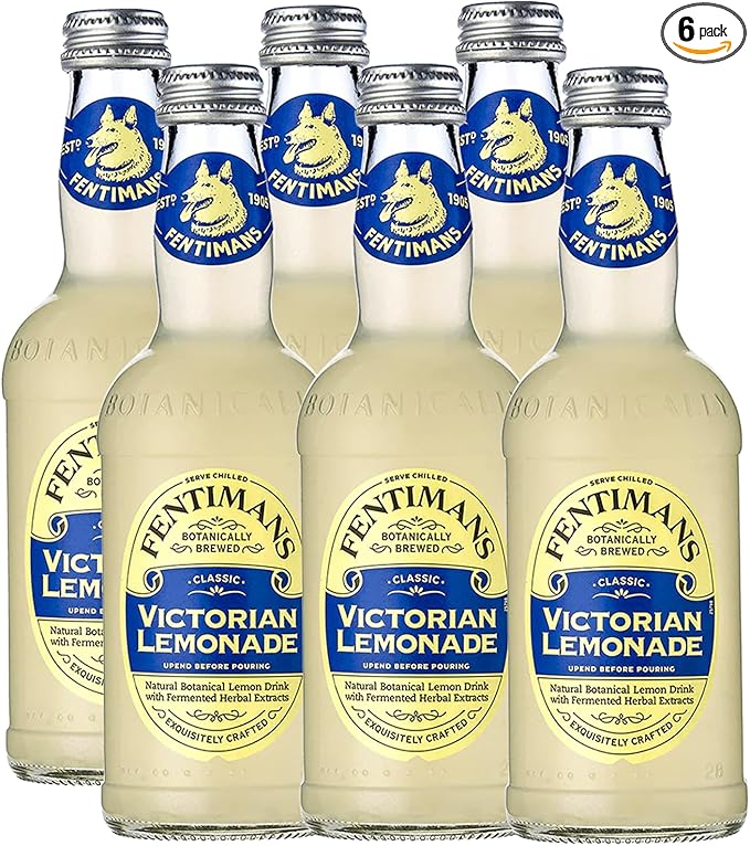 Fentimans Botanically Brewed Classic Victorian Lemonade Sparkling Soda 9.3 fl oz Bottles – Premium Craft Soda/Mixer for Cocktails &amp Refreshing Drinks