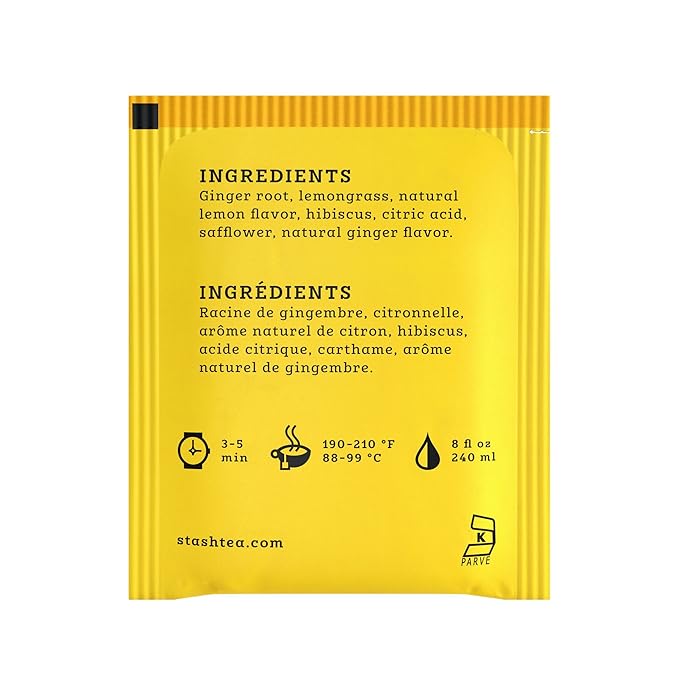 Stash Tea Lemon Ginger and Chamomile Herbal Tea Bags Bundle (200 Count)