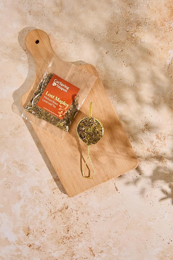 CatSpring Yaupon Tea – 1 lb Bulk Loose Leaf Wild-Harvested American Yaupon (Lost Maples Medium Roast)
