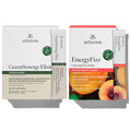 Daily Gut &amp Energy Bundle – GreenSynergy Elixir Citrus Flavored Greens Powder + EnergyFizz Ginseng Fizz Sticks Peach Mango – Gut Health Skin Support &amp Energy Supplements – Vegan &amp Gluten-