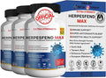 HerpesFend Max Extra Strength Advanced Defense Formula 60 Capsules with Elderberry Echinacea Turmeric Garlic Vitamins and Probiotics (3)