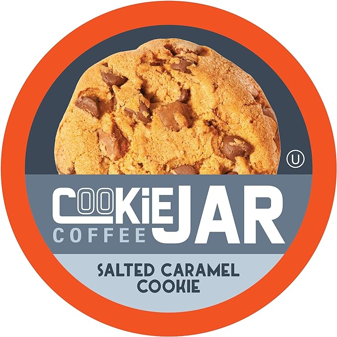 Cookie Jar Salted Caramel Flavored Coffee Pods for Keurig K Cup Brewers 40 Count – Smooth Caramel Flavor with a Hint of Salt Perfect for a Sweet Coffee Indulgence