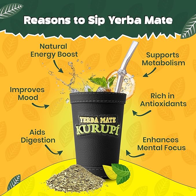 Kurupi Mint Boldo Yerba Mate 500 g (1.1 lbs) 4 Pack