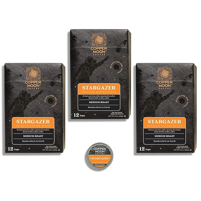 Copper Moon Single Serve Coffee Pods for Keurig K-Cup Brewers Medium Roast Stargazer Blend 36 Count