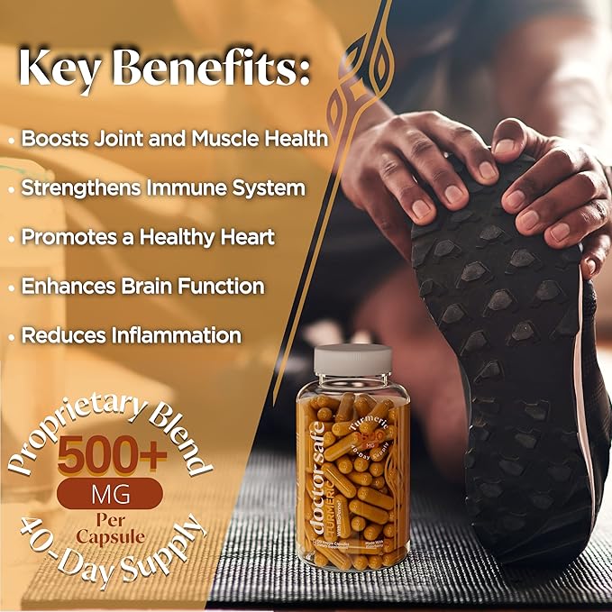 Turmeric Curcumin with 95% Curcuminoids &amp BioPerine Black Pepper | 1500mg | Joint Support Supplement | Non-GMO Gluten-Free - 240 Capsules
