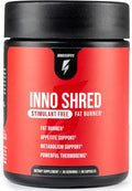 Inno Shred - Day Time Burner | Stimulant Free | 100mg Capsimax Grains of Paradise Green Tea Extract (60 Veggie Capsules) | (Stimulant Free)