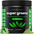 NutraChamps Super Greens Powder Premium Superfood | 20+ Organic Green Veggie Whole Foods | Wheat Grass Spirulina Chlorella | Antioxidant Digestive Enzyme &amp Probiotic Blends (9.0 Oz Unflavored)