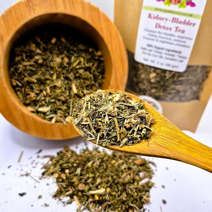 KIDNEY-BLADDER DETOX TEA to reduce swelling &amp nighttime urination - formulated by master herbalist Khabir - 100% Organic Non-GMO No Additives