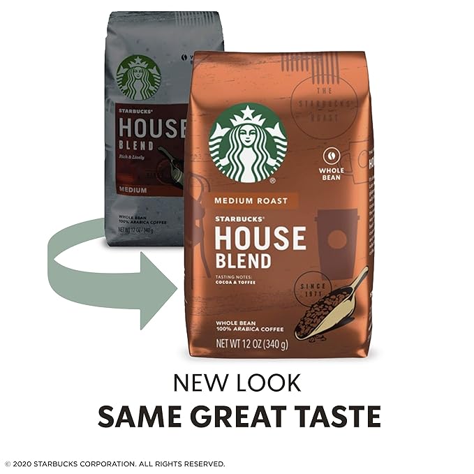 Starbucks Medium Roast Whole Bean Coffee — House Blend — 1 bag (12 oz.)