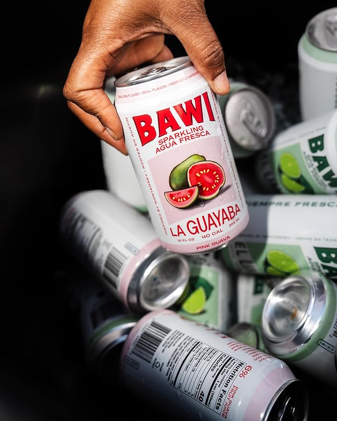 Bawi La Guayaba Sparkling Agua Fresca Pink Guava with hints of Orange and Hibiscus 12 Pack 480 ml