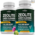 NEW AGE Liver Cleanse &amp Repair - Gut Health and Energy - Zeolite for Adults with Noni Glutathione NAC Chlorella Spirulina ALA Cilantro Milk Thistle &amp Shilajit - 180 Count