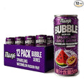 Nülife Bubble Series Sparkling Fruit Juice 55% Real Juice Watermelon Passion Fruit Soda Tropical Carbonated Fruit Water Refreshing Drink Cans 11.2 Fl Oz (Pack of 12)