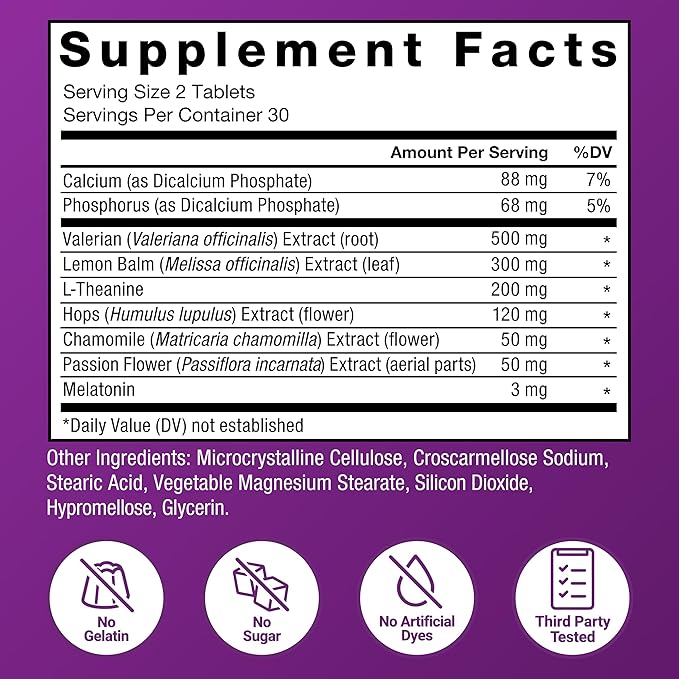 Force Factor Somnapure 3-Pack Drug-Free Sleep Aid for Adults for Occasional Sleeplessness with Melatonin &amp Valerian Non-Habit-Forming Sleeping Pills Fall Asleep Faster 180 Tablets