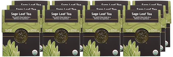 Buddha Teas Sage Leaf Tea 18 Count (Pack of 6)