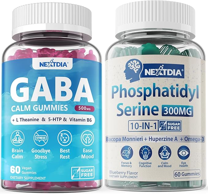 Bundle - Phosphatidylserine Gummies 120 Counts + GABA Gummies 120 Counts