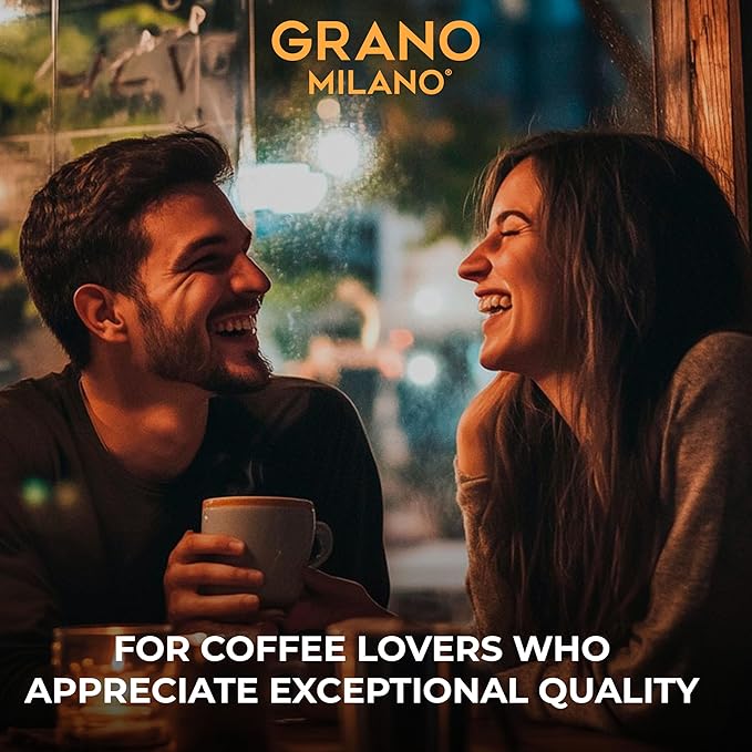 Grano Milano Ricco Coffee Capsules - 100 Aluminum Coffee Pods Compatible with Nespresso Original line Dark Roast - Intensity 11/12 Made in Italy
