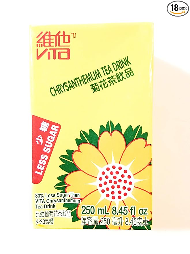 Vita Chrysanthemum Tea Drink( Less Sugar)8.45 Oz(18 Pack)