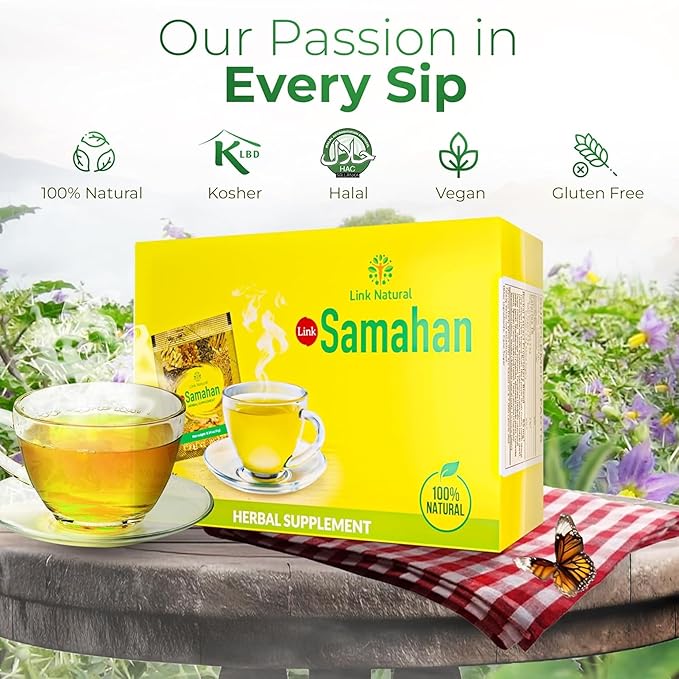 SAMAHAN Ayurvedic Herbal Tea Packets - Sri Lankan Ceylon Blend with 14 Natural Herbs Including Ginger Black Pepper &amp More Herbal Tea Bags for Wellness Relaxation &amp Daily Comfort - 60 Count