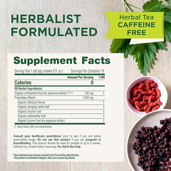 Traditional Medicinals Tea Organic Everyday Detox Schisandra Berry - Supports Healthy Liver Function Detox - Kosher Non-GMO Caffeine-Free - 96 Tea Bags (6 Pack)