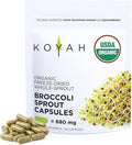 KOYAH - Organic Broccoli Sprout Capsules – Freeze-Dried Whole Broccoli Sprouts – 3rd Party Tested for Active Myrosinase &amp Glucoraphanin (Sulforaphane Glucosinolate) - 150 Capsules
