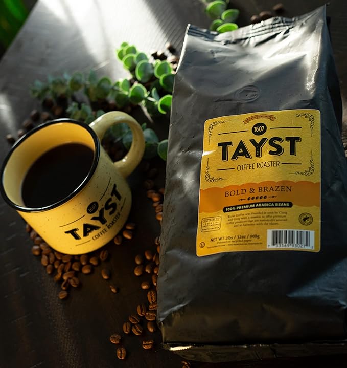 Tayst Coffee Bold &amp Brazen Dark Roast Gourmet Premium Coffee 2lb Bag