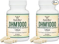DHM1000 Dihydromyricetin (DHM) Tablets - Most Powerful DHM Supplement on The Market - 1000mg (30 Count) Enhanced with Electrolytes for Hydration and Liver Support by Double Wood (Pack of 2)