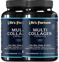Multi Collagen Peptides Types I II III V &amp X Hydrolyzed Protein Capsules – Grass-Fed Blend with Digestive Enzyme – for Skin Hair Nails Joints &amp Gut Health Unflavored (60 Count (Pack of