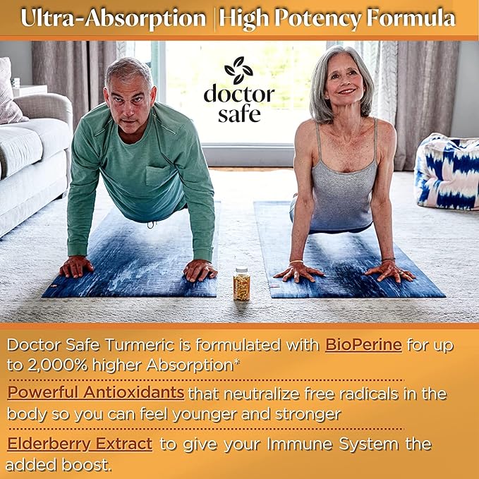 Turmeric Curcumin with 95% Curcuminoids &amp BioPerine Black Pepper | 1500mg | Joint Support Supplement | Non-GMO Gluten-Free - 240 Capsules