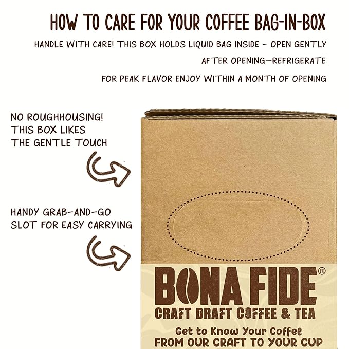 Better Than Cold Brew Coffee - Guatemala 3L (101 Fl Oz) Bag in Box with Tap | Premium Single-Origin Coffee Smooth &amp Rich Flavor | Eco-Friendly Packaging