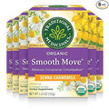 Traditional Medicinals Organic Smooth Move Tea Chamomile &amp Senna - Helps Relieve Constipation Overnight - Kosher Non-GMO Caffeine-Free Compostable - 96 Tea Bags (6 Packs of 16)