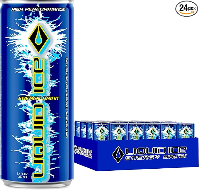 Liquid Ice Energy Drink - Arctic Berry (8.3 Fl Oz 24 Count)